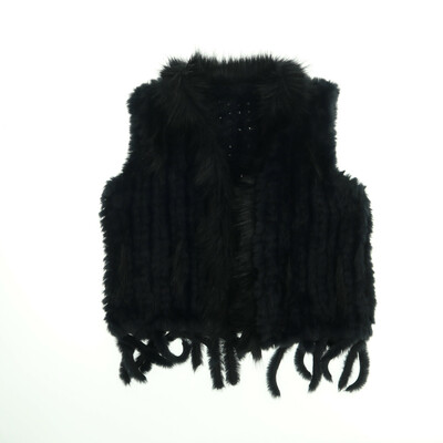 C&A sötétkék szőrme mellény