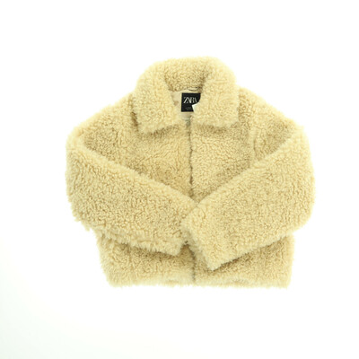 Zara bézs szőrme kabát