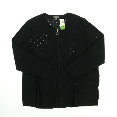 Ulla Popken fekete cipzáros felső