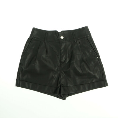 Morgan fekete bőr rövidnadrág