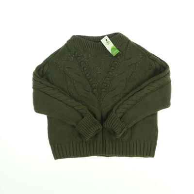 Madeleine khaki kötött pulóver