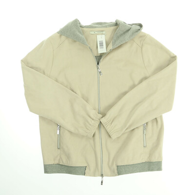 Monari bézs/szürke művelúr cipzáros pulóver