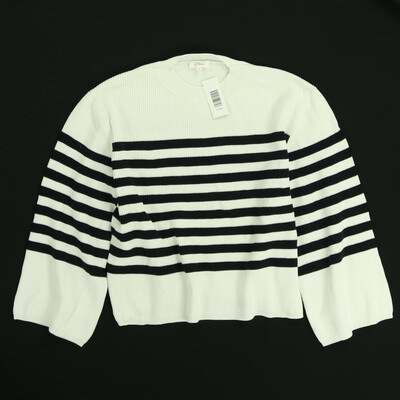 s.Oliver fehér/fekete kötött pulóver