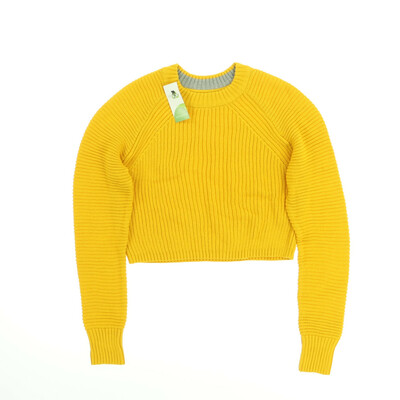 Noisy May sárga kötött rövid pulóver