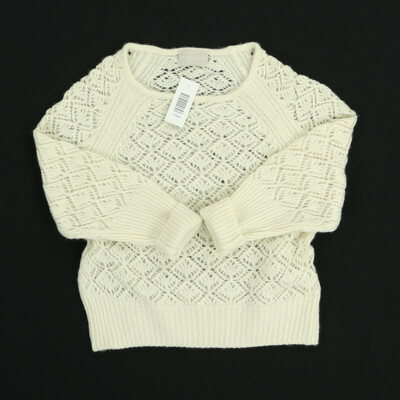 Hemisphere Cashmere fehér kötött pulóver