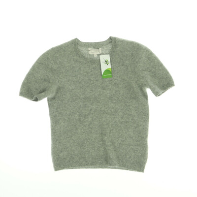 PURE Cashmere szürke rövid ujjú kasmír felső