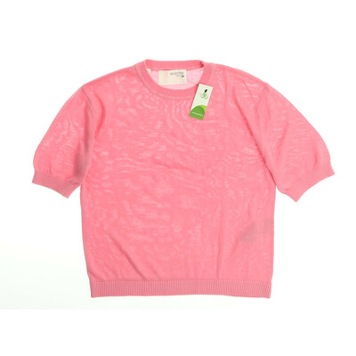 Selected Femme rózsaszín finomkötött rövid ujjú felső