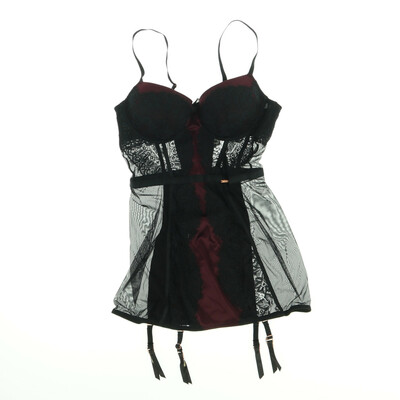 Hunkemöller bordó/fekete babydoll