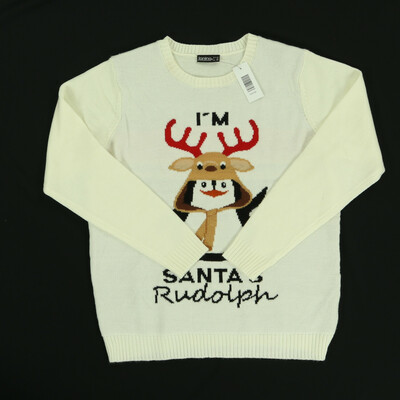 Janina fehér karácsonyi pulóver