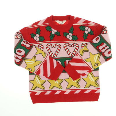 H&M színes karácsonyi pulóver