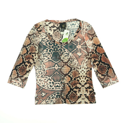 Just Cavalli barna félhosszú ujjú felső