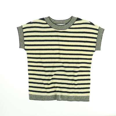 YAYA Women csíkos kötött rövid ujjú felső