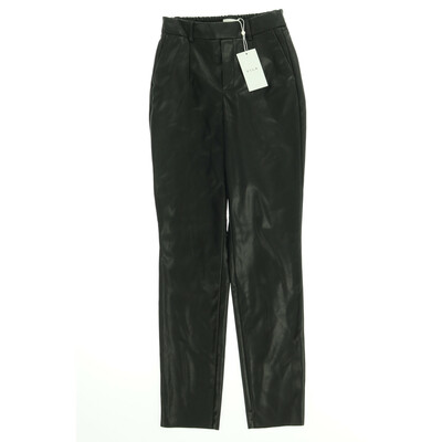 VILA fekete bőr nadrág