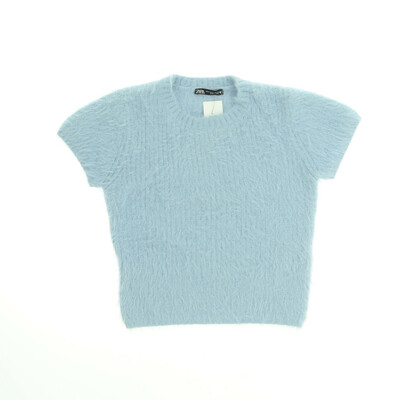 Zara kék kötött rövid ujjú felső