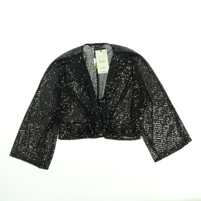 Zara fekete flitteres blúz