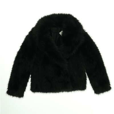 C&A fekete szőrme kabát