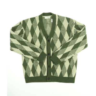 Selected Homme bézs/zöld kötött kardigán