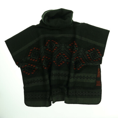 zöld kötött poncsó 