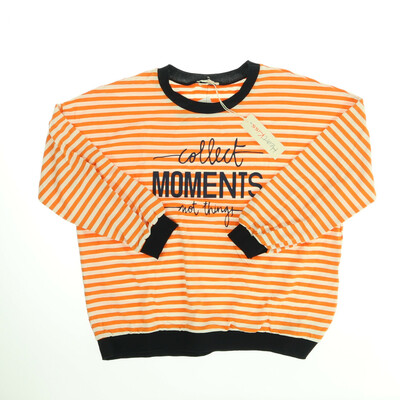 HeartKiss narancssárga/fehér csíkos hosszú ujjú felső