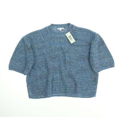 Opus kék kötött rövid ujjú felső