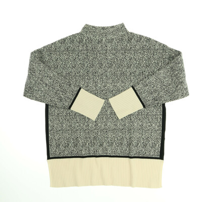 Zero fekete/bézs pulóver