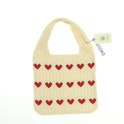 Cider bézs/piros kézitáska