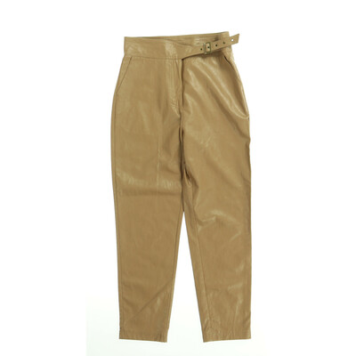 Twinset barna bőr nadrág