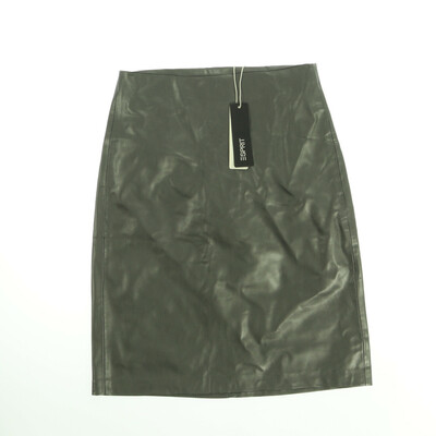 Esprit szürke bőr szoknya