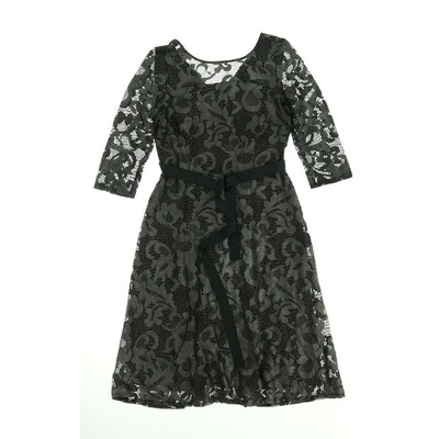 Comma fekete/ezüst csipkés egész ruha