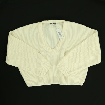 Review fehér kötött pulóver