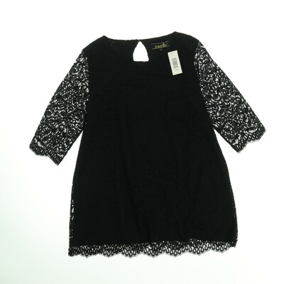 Pompoos fekete csipke blúz