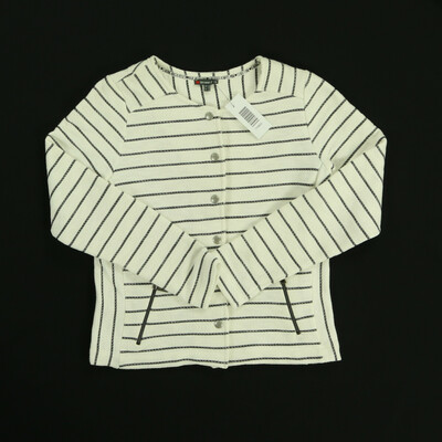 Street One fehér/fekete patentos kardigán