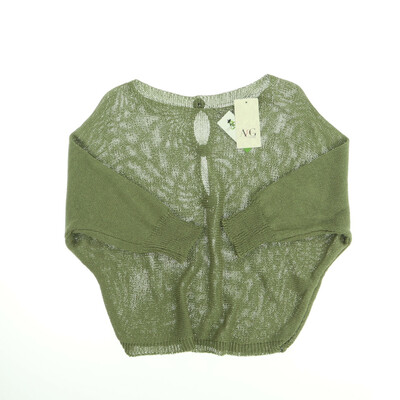 A&G Style khaki félhosszú ujjú finomkötött felső