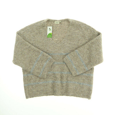 Fransa bézs kötött pulóver