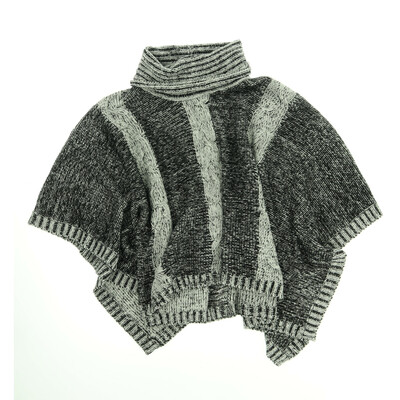 QED London fekete/fehér poncsó/pulóver