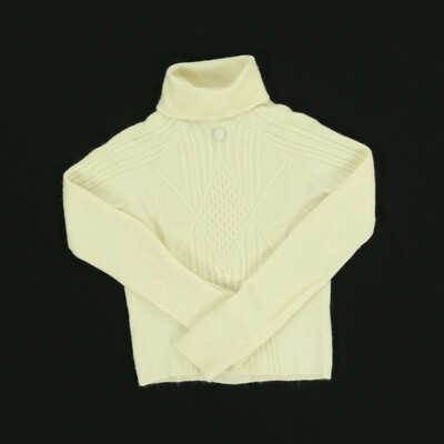 High bézs kasmír pulóver