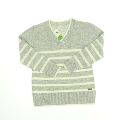 Gina szürke/fehér pulóver