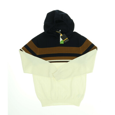 Gianni Feraud kék/fehér/barna pulóver