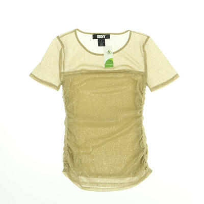 DKNY barna/arany rövid ujjú blúz