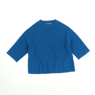 Ichi kék kötött rövid ujjú felső