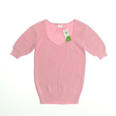 Madeleine rózsaszín finomkötött rövid ujjú felső