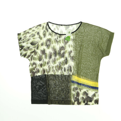 Luisa Cerano khaki rövid ujjú felső