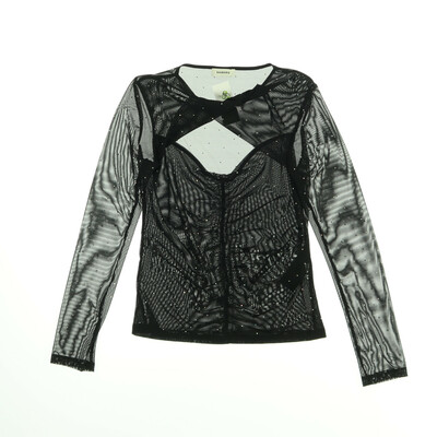 Sandro fekete áttetsző blúz