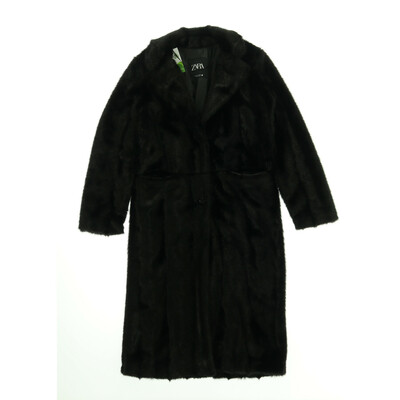 Zara fekete szőrme kabát