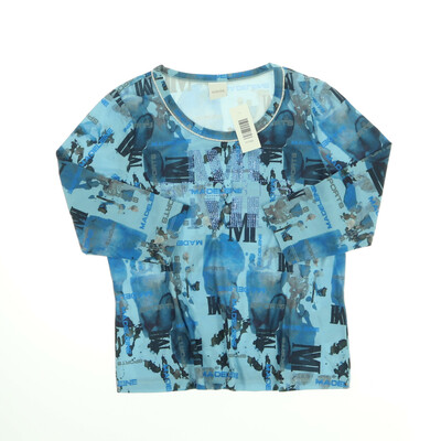 Madeleine kék félhosszú ujjú felső