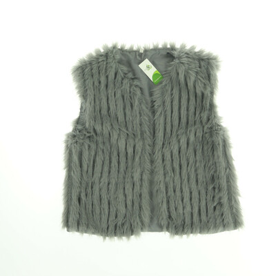 Laura Torelli szürke szőrme mellény