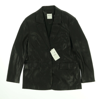 Bershka fekete műbőr blézer