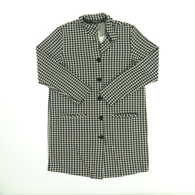 Kenny S. fekete/fehér gombos kardigán