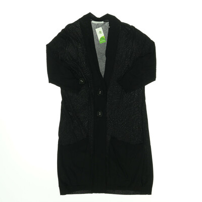 Taviani fekete félhoisszú gombos felső