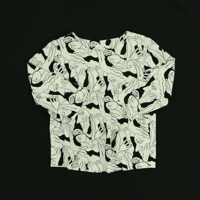 Opus fekete/fehér félhosszú ujjú felső